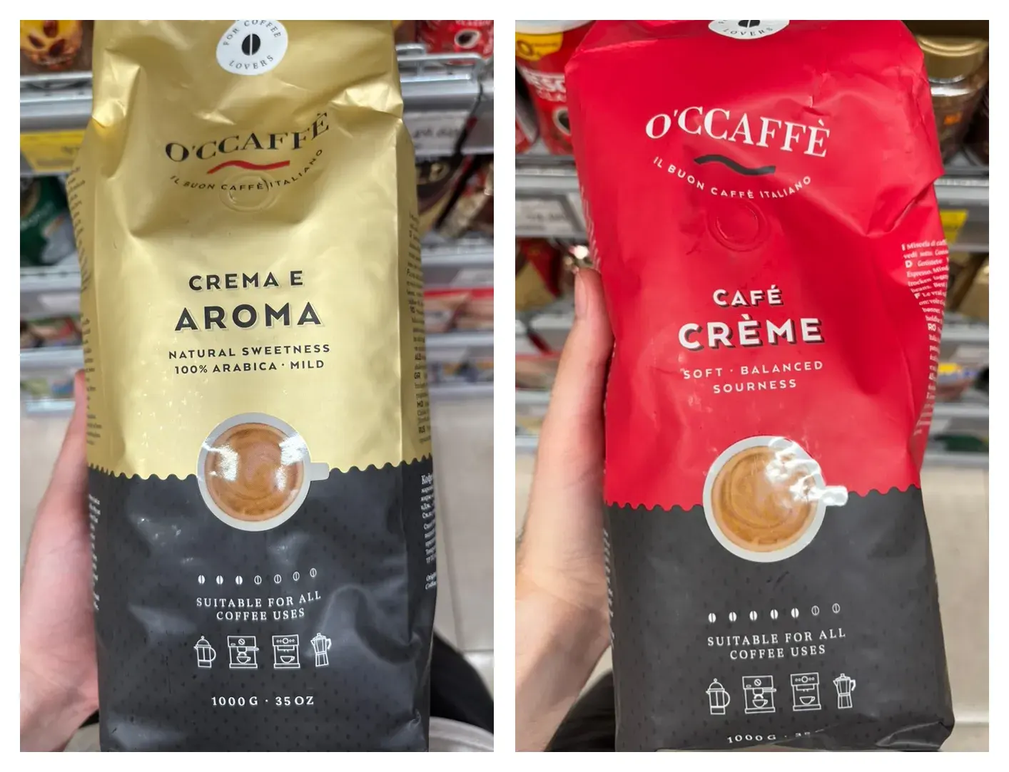 Exemplu de ambalaje cu intensitatea specificată Exemplu de ambalaje cu intensitatea specificată